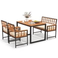 thumbnail image 7 of Resenkos 4 Pieces Acacia Wood Patio Dining Set with 1 Rectangular Table-Natural for Balcany, Poolside, 7 of 7