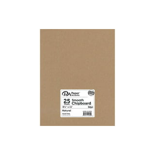 Dynamico 25 Sheets of Chipboard, 30pt (Point) Heavy Weight Cardboard .030 Caliper Thickness, Craft and Packing, Brown Kraft Paper