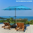 thumbnail image 2 of Costway 15FT Patio Double-Sided Umbrella Crank Outdoor Garden Market Sun Shade Blue, 2 of 9