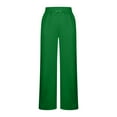 thumbnail image 5 of ClodeEU Women's Mid Waisted Wide Leg Sweatpant With Drawstring,Elastic Waist Loose Casual Pants With Pockets Green,Womens Plus S, 5 of 6