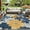Blue, variant on DEORAB 4'x 6' Outdoor Rug Chenille 3-Layers Patio Washable Mat Imitation Silicone Material Camping Garden RV Carpet,BLACK