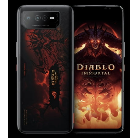 ASUS ROG Phone 6 Diablo Immortal Edition, 6.78” FHD+ 2448x1080 165Hz, 16GB RAM, 512GB Storage, 5G LTE Unlocked Dual SIM, US Version, AI2201-16G512G-DB