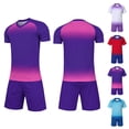 thumbnail image 2 of Yuanlook Kids Matching Outfit Set for Boys Girls Soccer Training Jersey and Shorts Quick Dry Breathable Athletic Team Uniform, 2 of 8