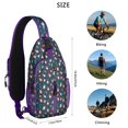 thumbnail image 5 of Sling Backpack,Dark Blue Christmas Gnome and Gift Pattern Crossbody Bag with Water Bottle Holder,Waterproof Sling Bag for Men/Women with Chest Phone Holder for Hiking,Travel, 5 of 6