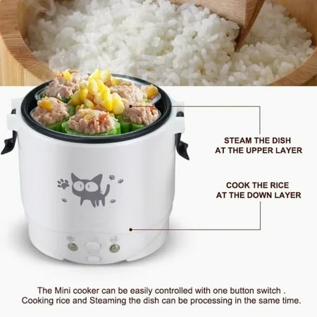 

Compact Portable 12V 24V 220V Car Mini Rice Cooker for Self-driving - Multicooker Steamer for Soup Porridge and Ramen - Smart Kitchen Appliance for 1-2 People - Ideal for Truck Use