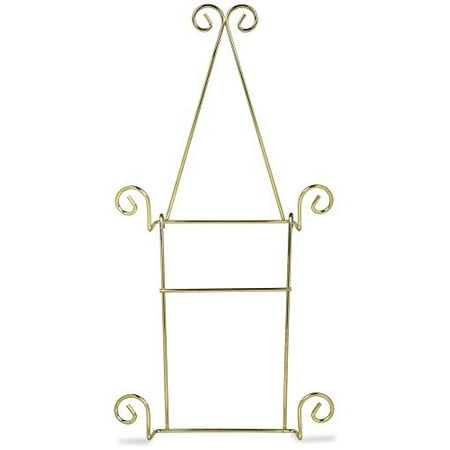 Two Tier Brass Metal Wire Wall Hanging Plate Rack Holder Stand With Mesmerizing 10 Spiral Ornament Display Stand Two Tier Brass Metal Wire Wall Hanging Plate Rack Holder Stand With Mesmerizing 10 Spiral Ornament Display Stand