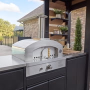 Backyard Discovery Fusion Flame 2 Galvanized Steel Outdoor Kitchen, Grill, Pizza Oven