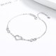 thumbnail image 4 of Pulsera De Plata Ajustable Con Símbolo De Infinito Y Corazones, 4 of 5
