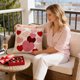 thumbnail image 4 of Funda de almohada bordada con corazón para el Día de San Valentín | Funda de cojín decorativa | Funda de cojín de poliéster para sofá y dormitorio, 4 of 7