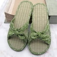 thumbnail image 2 of NOKIO Women's Rattan Sandalsm Bowknot House Outdoor Shoes Lightweight Non-S𝗅ip Sandles Fashion B𝗈hemian Slippers Open Toe Sweatproof Slides, 2 of 5