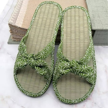 

Ladies Straw Mat Slippers Casual Bow Rattan Grass Slippers Home Fashion Sandals Slippers Yoga Sling Sandals for Women Size 10 High Women Sandals Womens Buckle Sandals Slingback Sandals Heels for Women