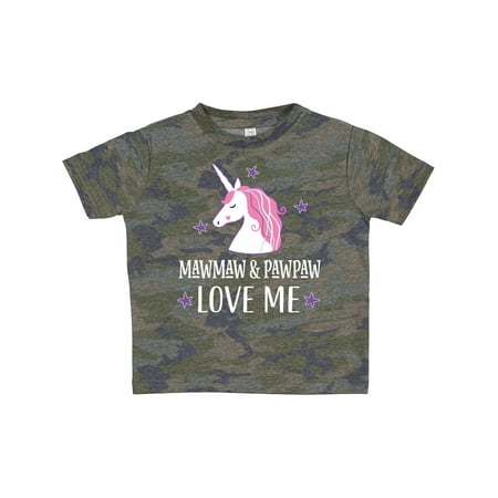 

Inktastic Mawmaw and Pawpaw Love Me Granddaughter Unicorn Gift Toddler Toddler Girl T-Shirt