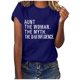 thumbnail image 2 of Pntutb Mujeres Casual Carta Impresión Mangas Cortas O-Cuello Camiseta Suelta Blusa tops Pntutb Pntutb-3733, 2 of 6