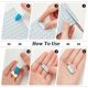 thumbnail image 4 of Kit de 24 piezas para hacer aretes: biseles rectangulares de acero inoxidable 304, 4 colores, cierres de aretes de 25 x 10 mm., 4 of 6