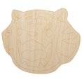 thumbnail image 1 of Cute and Fierce Tiger Head Wood Shape Unfinished Piece Cutout Craft DIY Projects - 4.70 Inch Size - 1/8 Inch Thick, 1 of 7