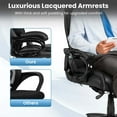 thumbnail image 5 of Costway Big and Tall Office Chair 500lbs with 6-Point Massage Wide Seat & Padded Armrests, 5 of 8