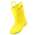 thumbnail image 6 of Kushyshoo Kids Rain Boots for Girls Boys Waterproof Rain Shoes with Easy On Handless Yellow Solid Boots Size 1, 6 of 8