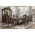 thumbnail image 6 of Formal Traditional Side Chairs Set of 2pc Cherry Finish Button Tufted Carving Wooden Dining Furniture, 6 of 6