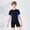 hwj# Blue1320, variant on Boys Girls Kids Rash Guard One-Piece Swimsuit Color Block Short Sleeve Front Zip Up Mock Neck Slim Fit Short Jumpsuit Romper Surfing Suit Upf 50+ Sun Protection Bathing Suit,Blue,12-16 Years