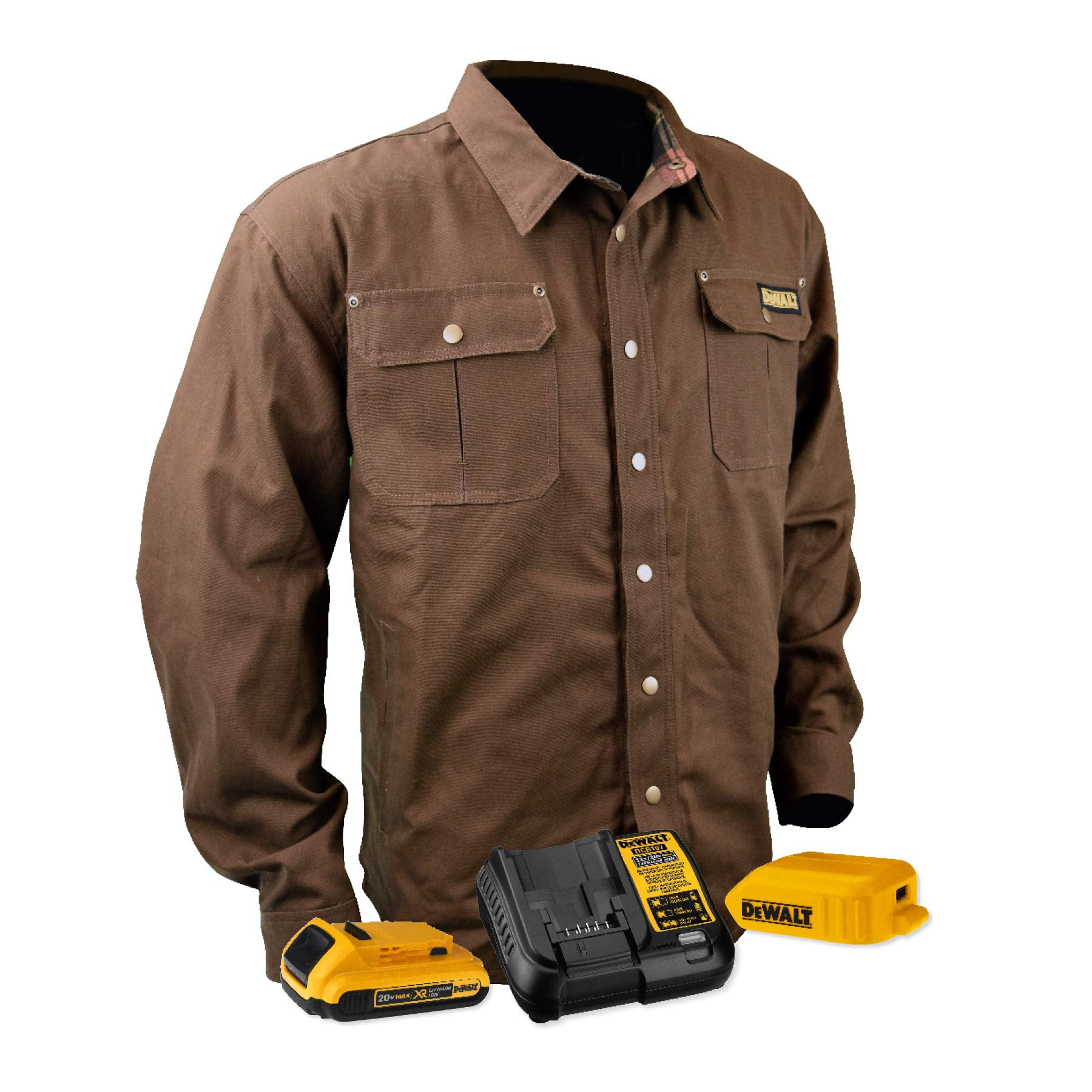 DEWALT DCHJ081 Heated Heavy Duty Shirt Jacket with 2.0Ah Battery and