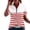 Red, variant on GigrtiJin Summer Collared T Shirts for Womens Striped Zipper Short Sleeve Tops Dressy Casual Loose Going Out Short Sleeve Tops