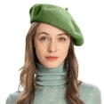 thumbnail image 2 of QASIEATN Womens Modern Fit Berets Women's Solid Color Warm Winter Beret Casual Cute Ski Hat Fall Fashion Accessories, 2 of 8