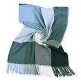 thumbnail image 4 of Prolriy Scarf for Women Imitation Plaid Scarf Thick Warmth Tassel Color Matching Female Shawl Womens Scarf Army Green, 4 of 6