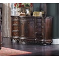 thumbnail image 3 of Formal Traditional Style Bedroom 4pc Cherry Finish Queen Poster Bed Dresser Nightstand Mirror Set, 3 of 7
