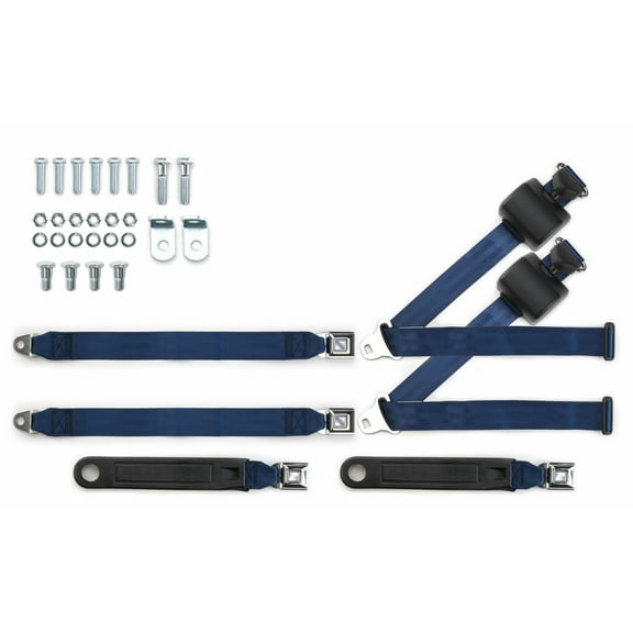 1973-91 GM Chevy Truck Shoulder Seatbelt System Bench Seat PushButton