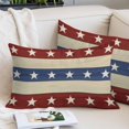 thumbnail image 3 of 4th of July Pillow Covers 20x26 Inch Standard Size, Blue Red Star Striped Independence Day Decorative Pillowcase with Zipper, Microfiber Breathable Pillowcases for Sofa Bed Living Room, 3 of 9