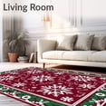 thumbnail image 2 of ODIKA 5'x7' Machine Washable Non-Slip Area Rug, Enchanted Seasonal Greetings Hearth Accent Doorway High Traffic Rug, Red, 605682, 2 of 7