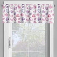 thumbnail image 4 of Ambesonne Diamonds Valance & Curtain, Watercolor Heart Rocks, 55"x45", Pink Violet Red, 4 of 6