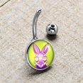 thumbnail image 4 of Body Candy Womens 14G 316L Stainless Steel Navel Ring Piercing Cool Shades Bunny Mens Belly Button Ring, 4 of 8