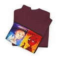 thumbnail image 3 of Think Devil Angel TV Skateboard 90s 00s Classic Retro T Shirt Print - Maroon / L, 3 of 5