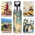 thumbnail image 7 of Yayeee 20oz Insulated Water Bottle Double Wall Stainless Steel with Flip Straw Lid, Dinosaur with Stars, 7 of 7