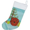 thumbnail image 2 of Carolines Treasures BB1586CS Christmas Tree and Longhair Red Dachshund Christmas Stocking  Large multicolor, 2 of 2