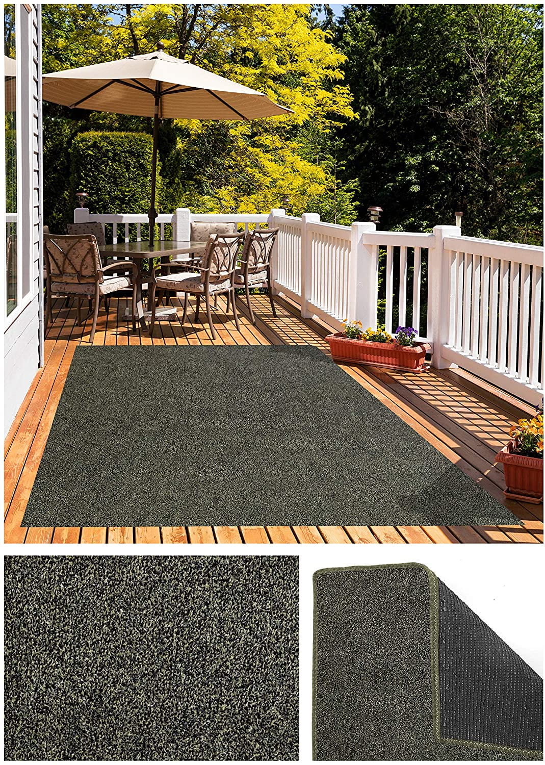 10'x10' Rocky Road Indoor/Outdoor BargainTurf Area Rugs. Great for