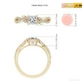 thumbnail image 4 of ANGARA Natural Nature-Inspired Princess-Cut & Diamond Engagement Ring in 14K Yellow Gold for Women (Size-5mm| Color-I-J| Clarity-I1-I2) | Anniversary, Jewelry Gift for Women | Natural Diamond Ring, 4 of 9