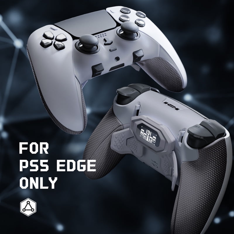 eXtremeRate BEYOND Kit for PS5 Edge - OLED Display Paddles w/ 4 Remappable Buttons & Rubberized Grip (New Hope Gray & Classic Gray)