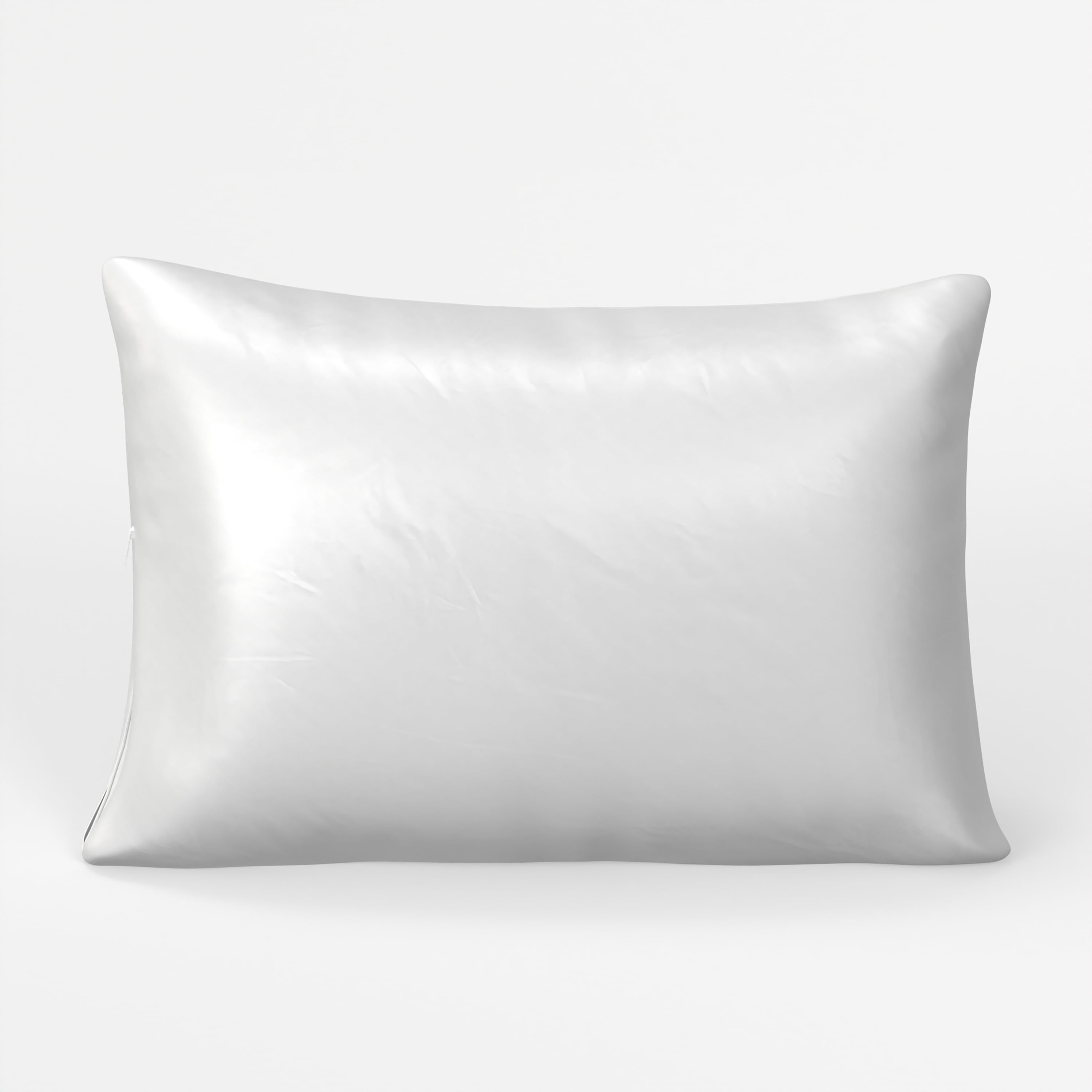 Mainstays Satin Pillow Cover Protector, Standard/Queen - Zippered, Soft, Gentle on Hair (4 Count)