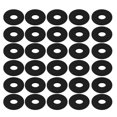 thumbnail image 1 of Unique Bargains 30 Pcs Rondelle Plate en Caoutchouc Noire Assortiment Taille 8x21x2mm Rondelle Plate, 1 of 2