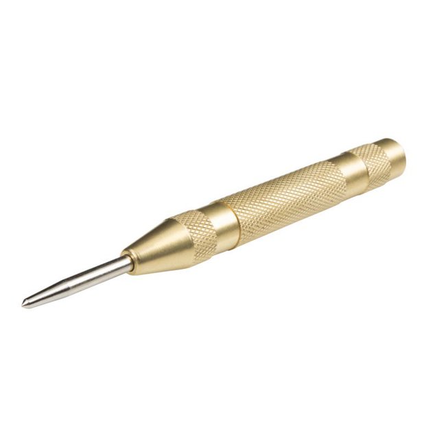 Punzón automático de 13 cm en acero inoxidable con carrera ajustable, determina la posición de perforación para acero, madera, plástico, 1 unidad ZefeiWu 8390615828147