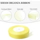 thumbnail image 5 of Zhuge Cinta de organza transparente verde de 3/4 de pulgada, cinta de gasa de 50 yardas para envolver regalos, día de la madre, bodas, ramos de flores, manualidades (amarilla), 5 of 5