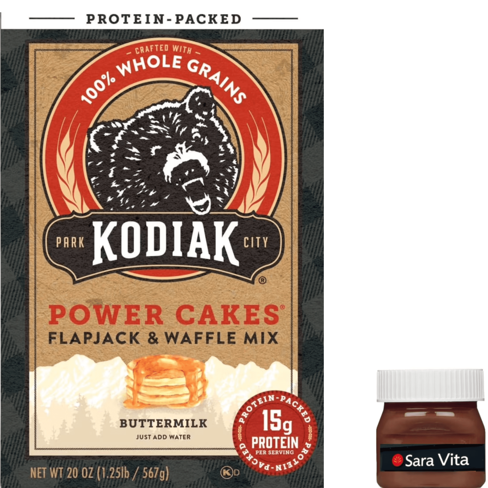 Kodiak Kernza Power Cakes, Pancake & Waffle Mix, Original, High
