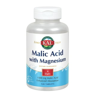KAL Magnesium Malate 400mg, Chelated Magnesium Supplement with Malic ...