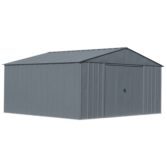 Arrow Classic 14 x 12 x 7 ft Charcoal Steel Storage Shed