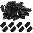 thumbnail image 1 of Masteelf - 32 pares de clips antiestáticos para estanterías de alambre, fundas divididas (negro), 1 of 7