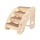 thumbnail image 4 of Escaleras para perros para camas altas, escalera para mascotas, de madera resistente, portátil, antideslizante 4 pasos, 4 of 7