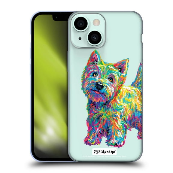 Head Case Designs Officially Licensed P.D. Moreno Animals II Marvin The Westie Dog Soft Gel Case Compatible with Apple iPhone 13 Mini