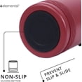 thumbnail image 2 of Elemental Recess Lowball Tumbler, 10oz Triple Wall Stainless Steel Cup with Non-Shattered Tritan Lid, Insulated Whiskey Glass, Insulated Coffee Tumbler Mug for Hot & Cold Drinks - Burgundy, 2 of 7